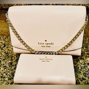 Kate Spade Madison Light Pink Crossbody Bag and Wallet Combo